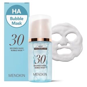 Menokin 30-Second HA Bubble Mask — Hydrating Blue Foam Mask